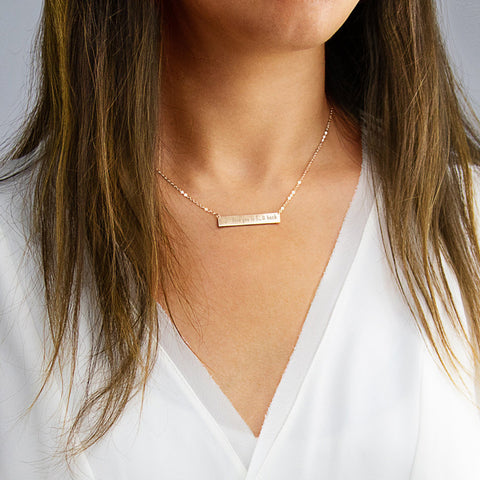 Engraved Inspirational Quote Customized Necklace