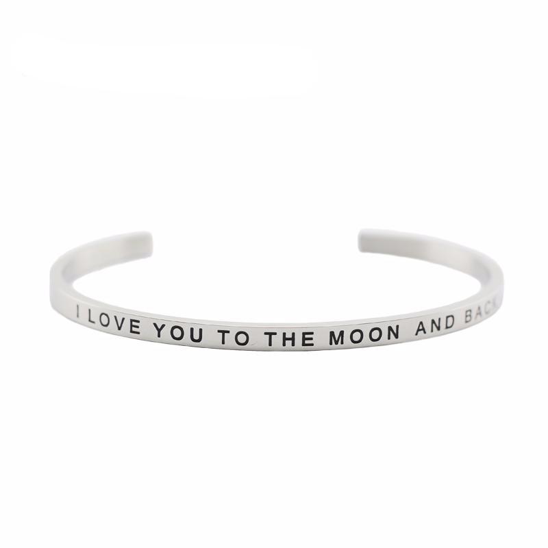 Positive Inspirational Quote Cuff Bracelets