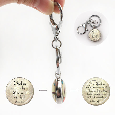 Bible Verse Cabochon Pendant Necklace