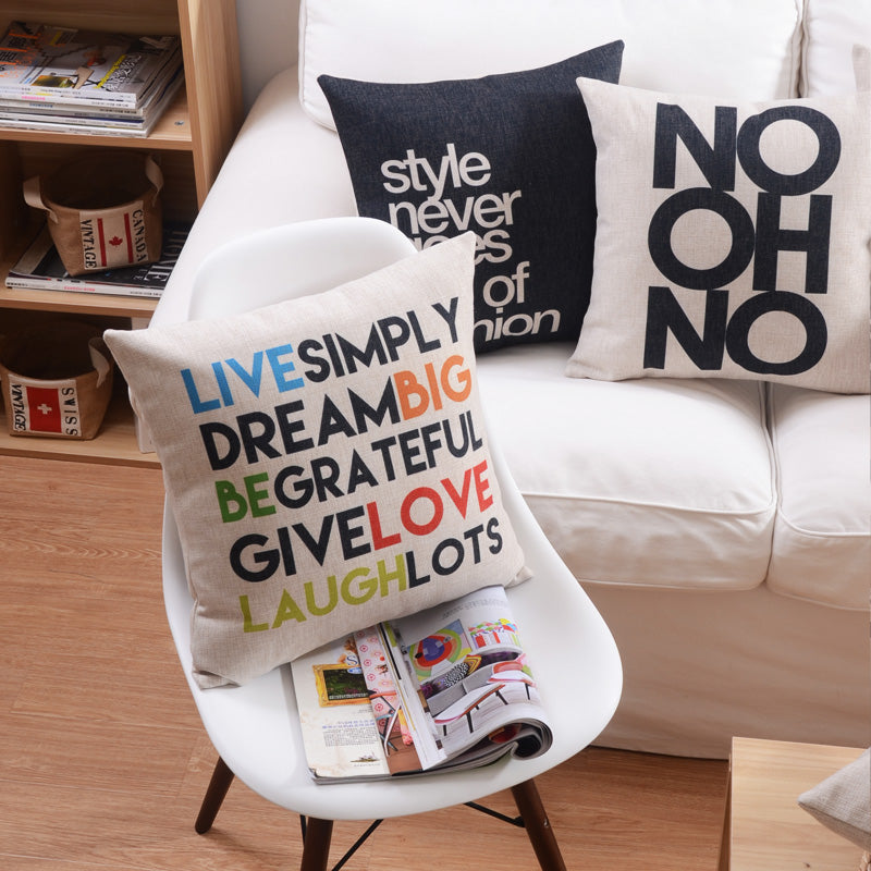 Cotton Motivational Worlds Pillow Case