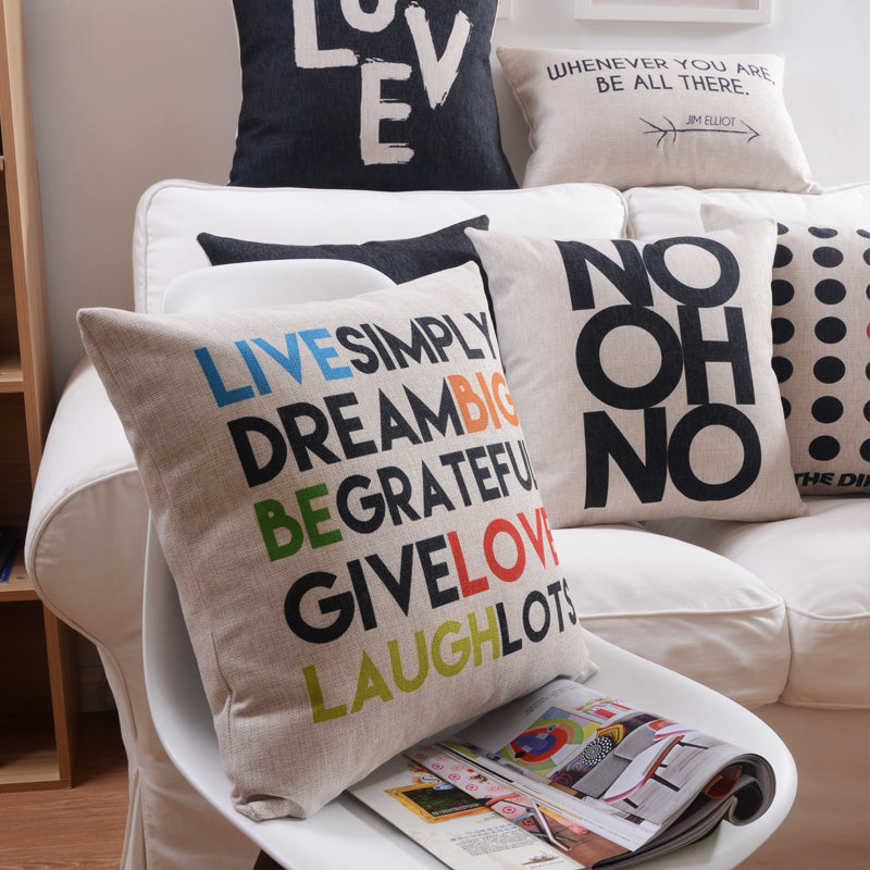 Cotton Motivational Worlds Pillow Case