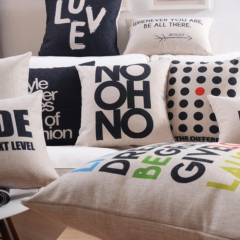 Cotton Motivational Worlds Pillow Case