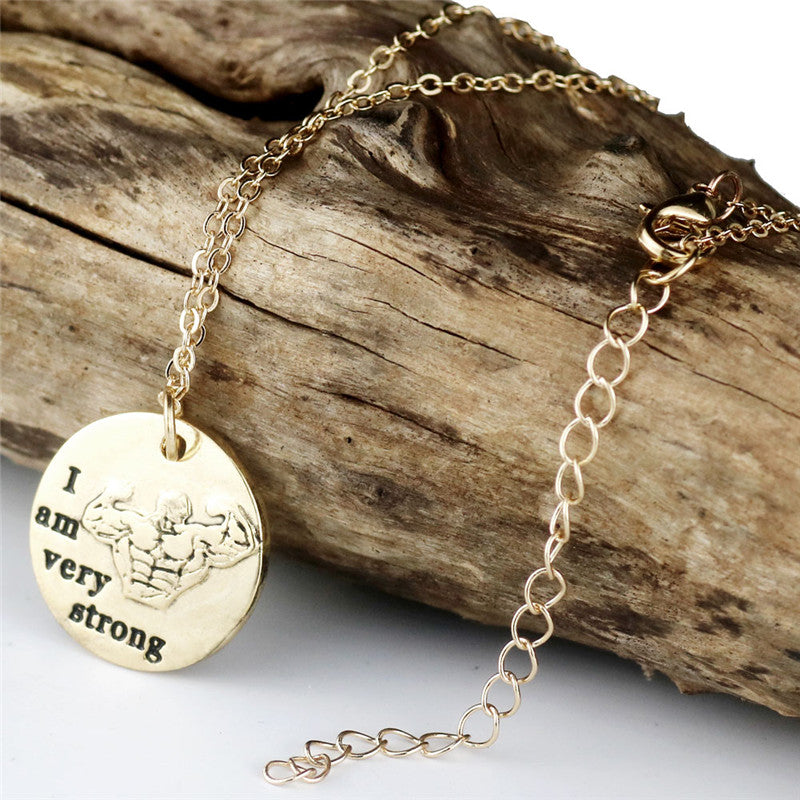 I am Very Strong Pendant Necklace