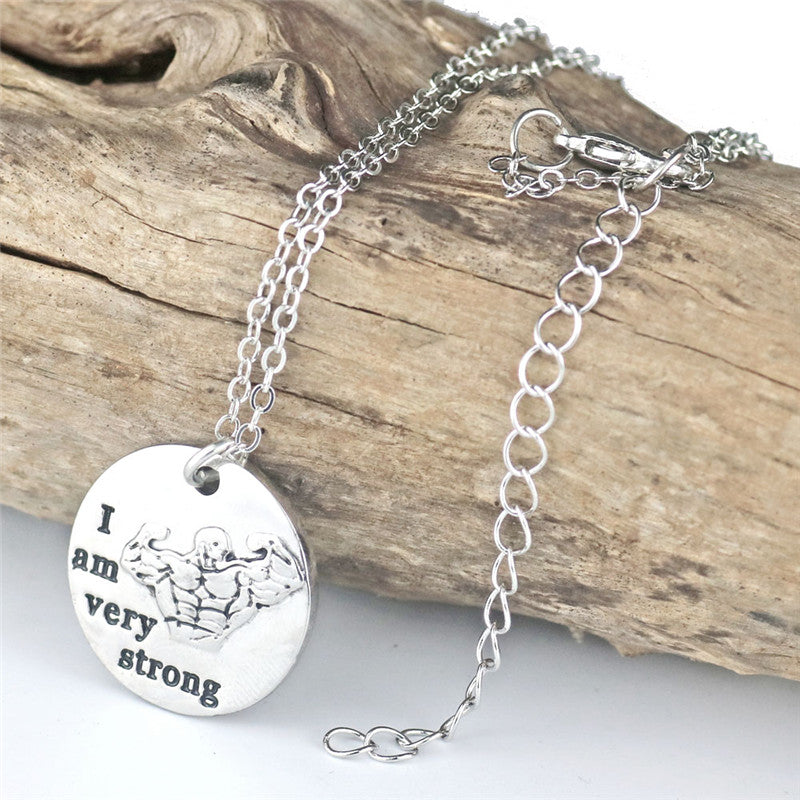 I am Very Strong Pendant Necklace