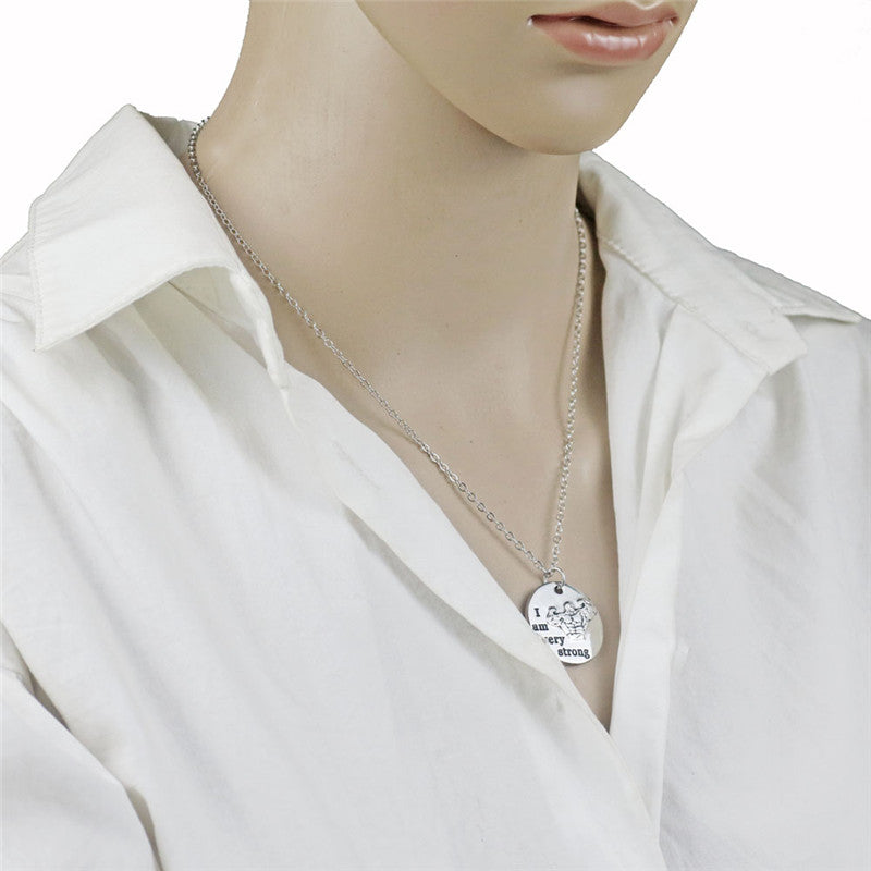 I am Very Strong Pendant Necklace