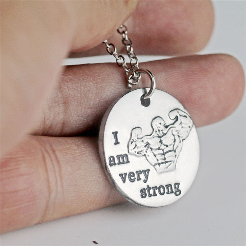 I am Very Strong Pendant Necklace