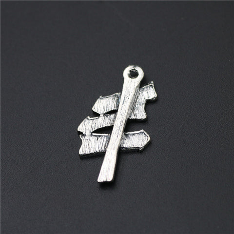 Silver Plated Success Money Happiness Engraved Pendant