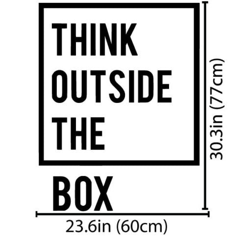 Motivational Think Outside The Box Wall Decal
