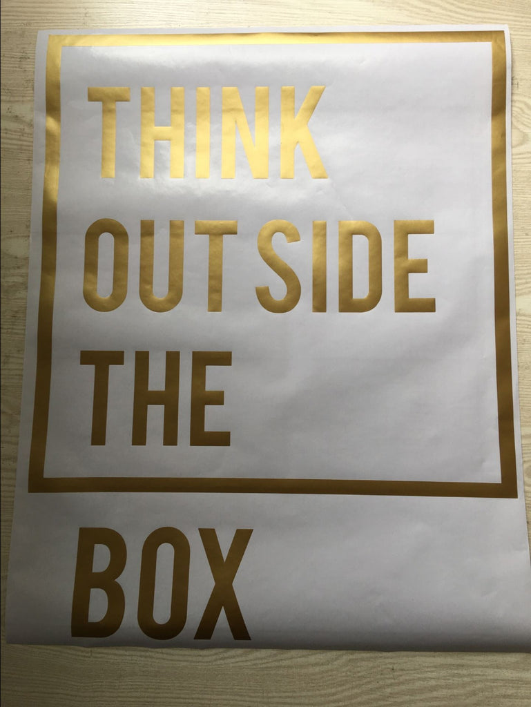 Motivational Think Outside The Box Wall Decal