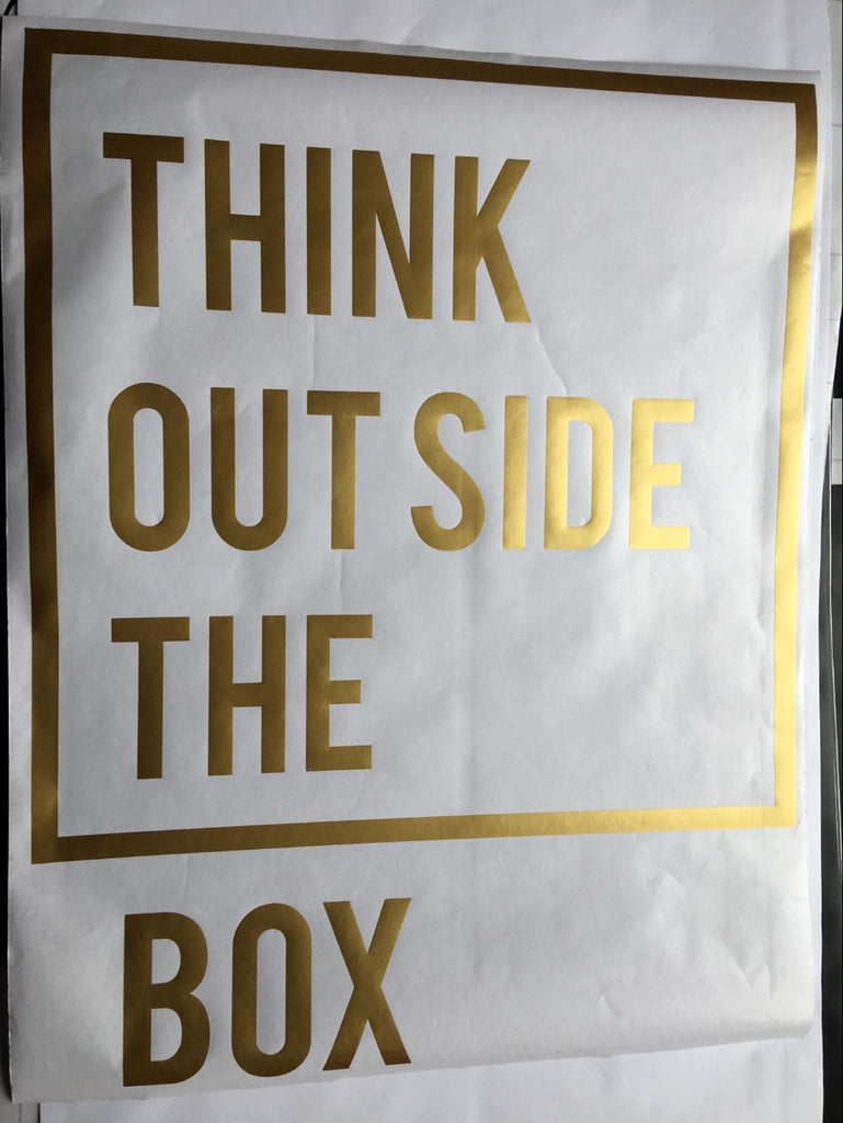 Motivational Think Outside The Box Wall Decal