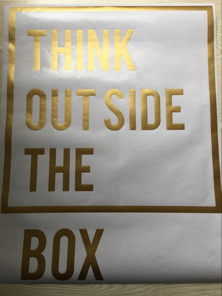 Motivational Think Outside The Box Wall Decal