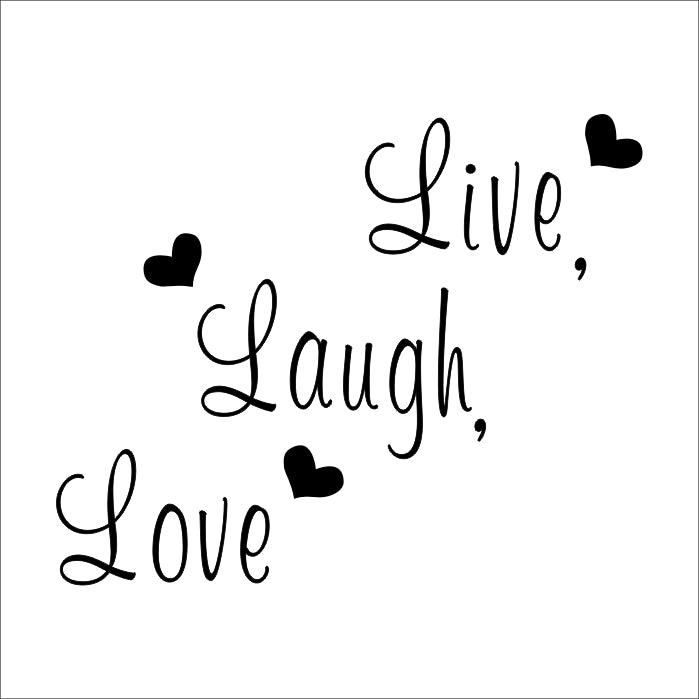 Inspirational Live Laugh Love Vinyl Wall Decal
