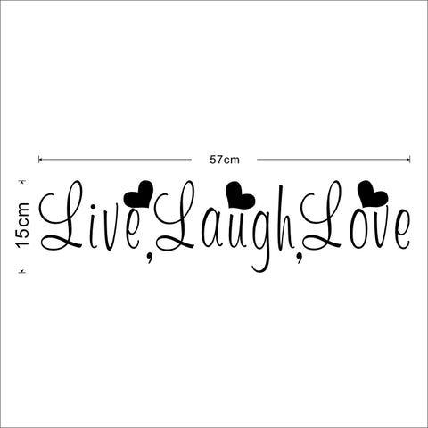 Inspirational Live Laugh Love Vinyl Wall Decal