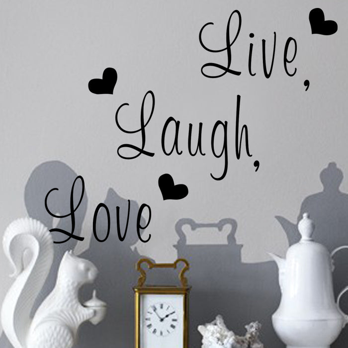 Inspirational Live Laugh Love Vinyl Wall Decal