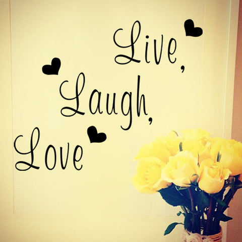 Inspirational Live Laugh Love Vinyl Wall Decal