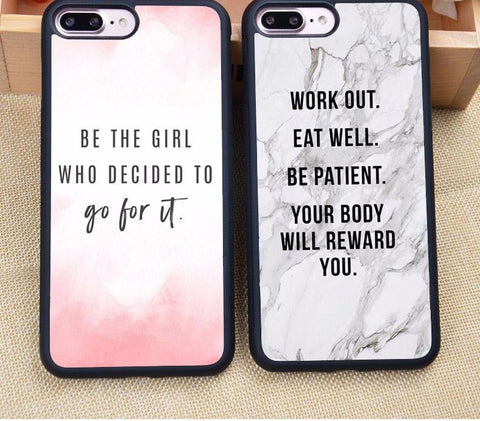 Motivational Gym Fitness Quotes Phone Case