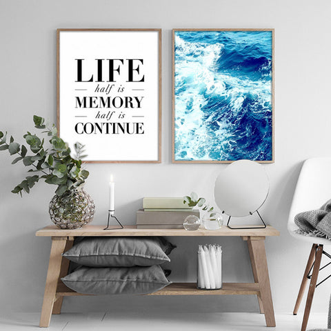 Nordic Ocean Inspiring Quotes Canvas