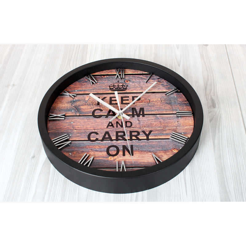 Keep Calm And Carry On Wall Clock
