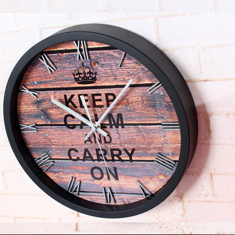 Keep Calm And Carry On Wall Clock