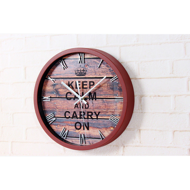 Keep Calm And Carry On Wall Clock