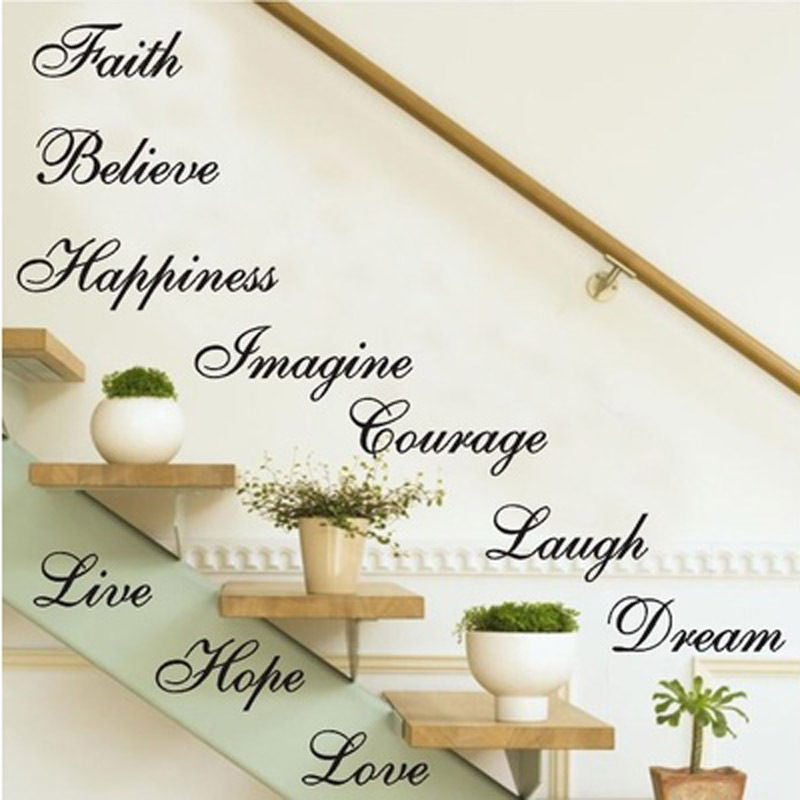 10 Inspirational Words Wall Decor