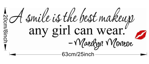 Marilyn Monroe Inspirational Quote Wall Decal