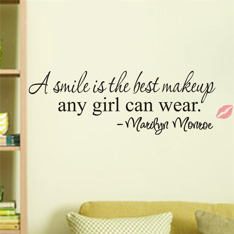 Marilyn Monroe Inspirational Quote Wall Decal