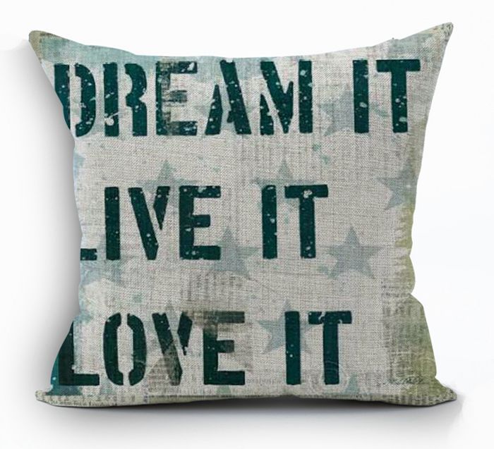 Inspirational Quote Print Pillow Cover