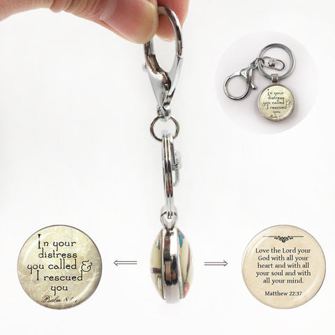 Bible Verse Cabochon Pendant Necklace