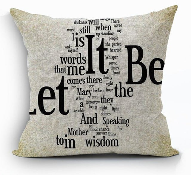 Inspirational Quote Print Pillow Cover
