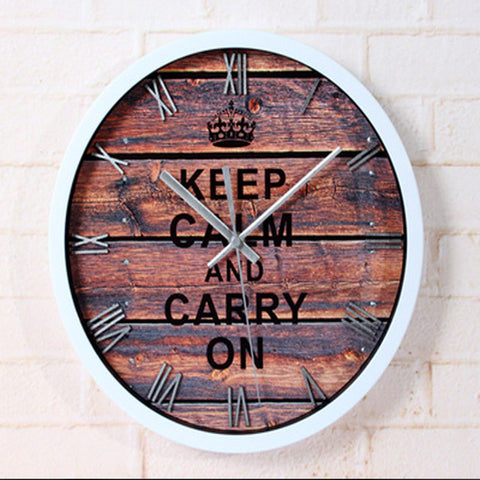 Keep Calm And Carry On Wall Clock