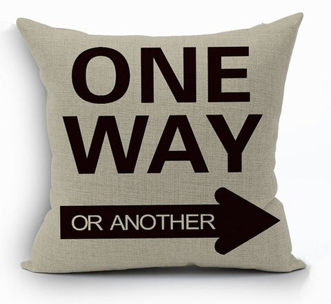 Inspirational Quote Print Pillow Cover