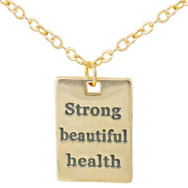 I am Very Strong Pendant Necklace
