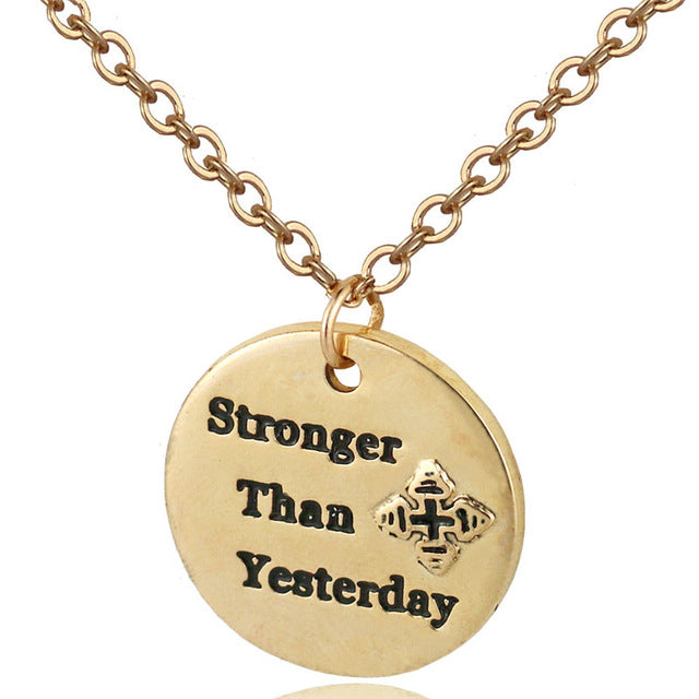 I am Very Strong Pendant Necklace