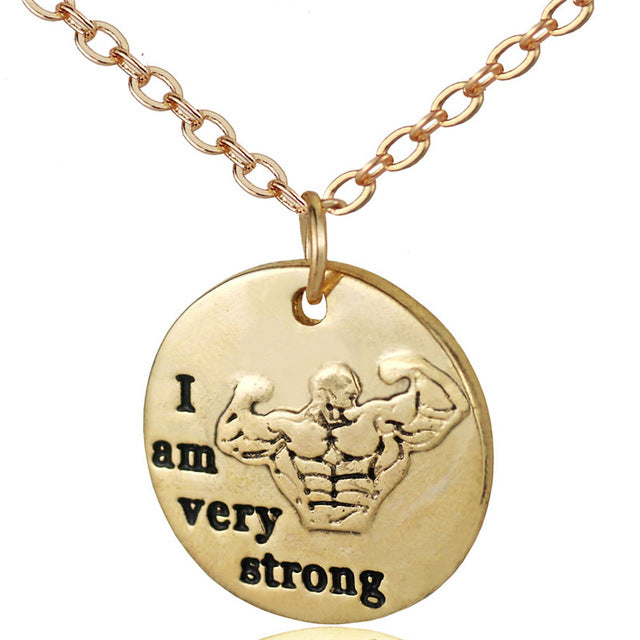 I am Very Strong Pendant Necklace