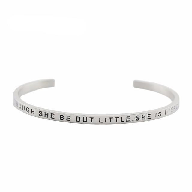 Positive Inspirational Quote Cuff Bracelets