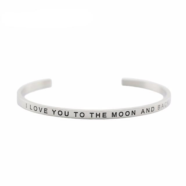 Positive Inspirational Quote Cuff Bracelets
