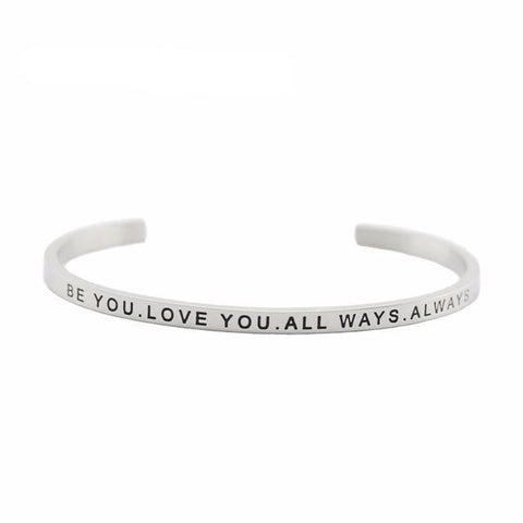 Positive Inspirational Quote Cuff Bracelets