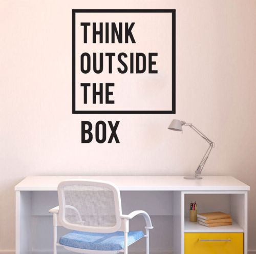 Motivational Think Outside The Box Wall Decal