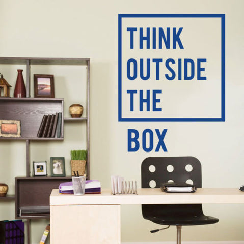 Motivational Think Outside The Box Wall Decal